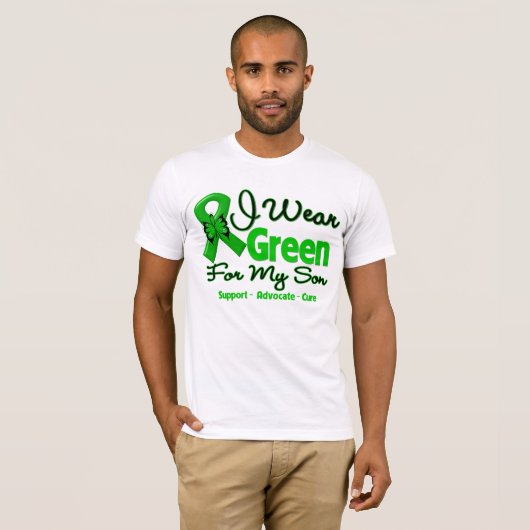 T-shirt Fils - ruban vert de conscience (Devant entier)