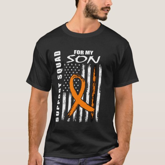 T-shirt Fils Supporter du Drapeau de Sensibilisation à la  (Devant)
