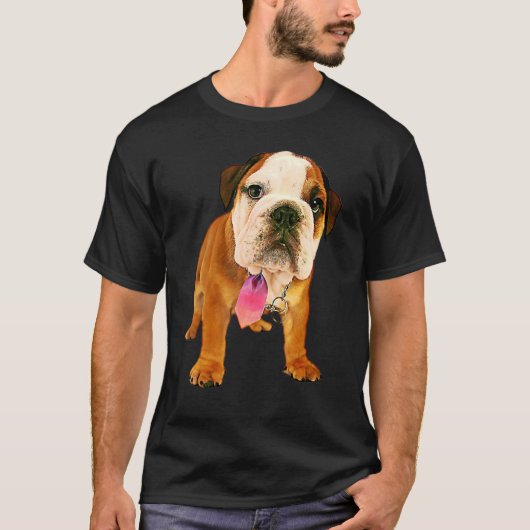 T-shirt Filtre à peinture à l'huile mignonne Chien taureau (Devant)