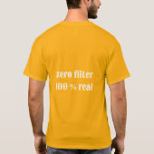 T-shirt filtre zéro 100 % réel avec T_T (Dos)