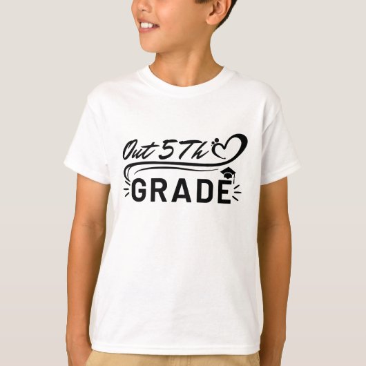 T-shirt Fin 5E Classe De Diplôme De 2023 (Devant)