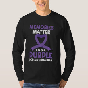 T-shirt Fin Alz Porter Violet Pour Ma Grand-Mère Alzheimer