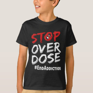 T-shirt Fin de la dépendance Arrêter sur la sensibilisatio