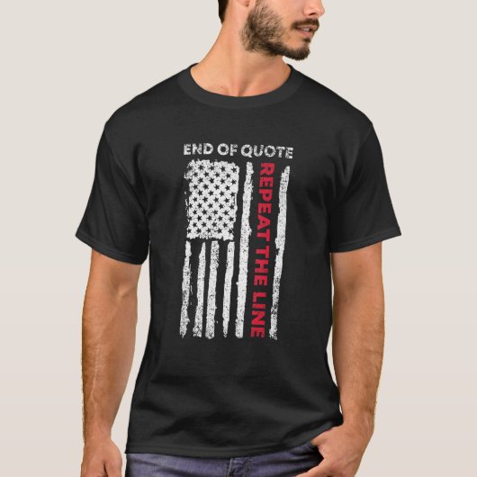 T-shirt Fin Du Devis Répéter L'Indicateur Line Us (Devant)