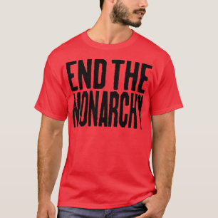 T-shirt Fin du texte noir de la monarchie