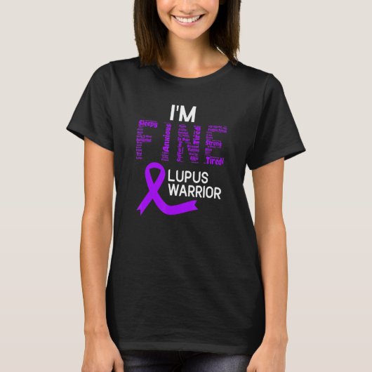 T-shirt Fin Lupus Guerrier Lupus Mois de sensibilisation V (Devant)