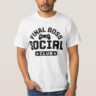 T-shirt Final Boss Social Club Gaming Controller T Shirt