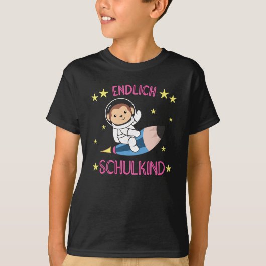 T-shirt Finalement Schokind Monkey School Bag Astronaut (Devant)