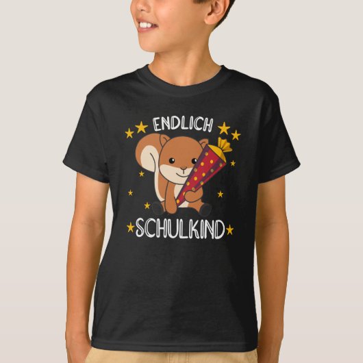 T-shirt Finalement School Squirrel School Bag School (Devant)