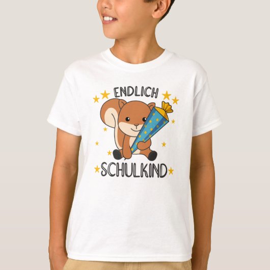 T-shirt Finalement School Squirrel School Bag School (Devant)