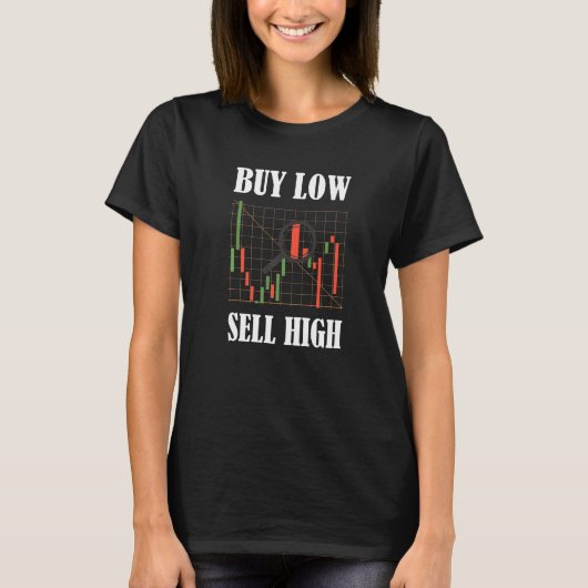 T-shirt Finance - Cryptodevise - Acheter Low, Vendre High (Devant)