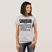 T-shirt Financial Manager Noun Management Inspiration (Devant entier)