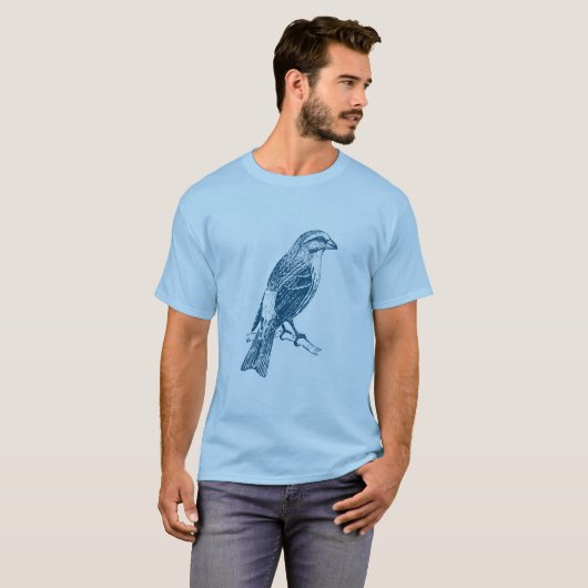 T-shirt Finch - Bleu océan (Devant entier)