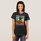 T-shirt Find Balance Ride the wake Wakeboarding (Devant entier)