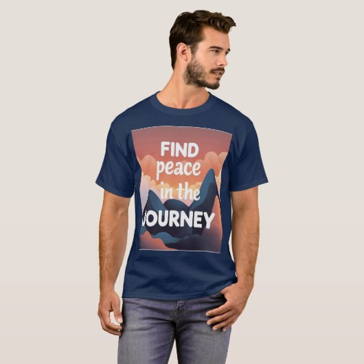 T-shirt “Find Peace in the Journey” – Unisex Jambhala Vibe (Devant entier)