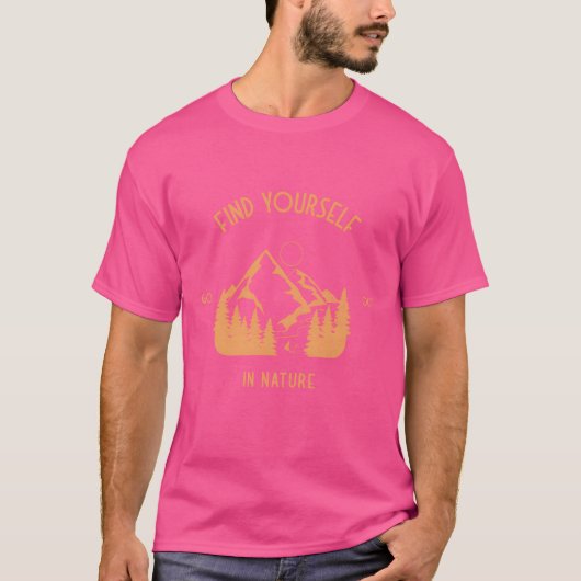 T-shirt Find Yours In Nature Camping funny (Devant)