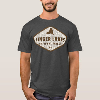 T-shirt Finger Lakes National Forest New York Tree Log Tex