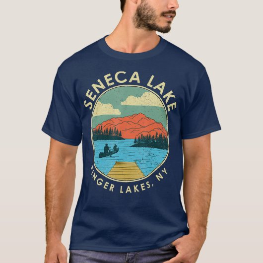T-shirt Finger Lakes NY New York Seneca Lake (Devant)