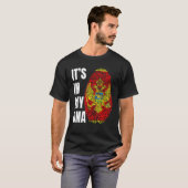 T-shirt Fingerprint DNA Biometry Flag Montenegro (Devant entier)