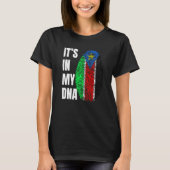 T-shirt Fingerprint DNA Biometry Flag South Sudan (Devant)