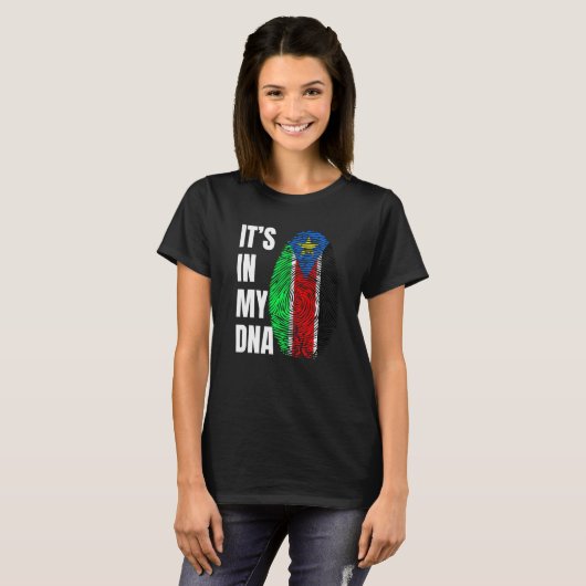 T-shirt Fingerprint DNA Biometry Flag South Sudan (Devant entier)