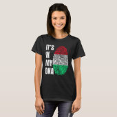 T-shirt Fingerprint DNA Biometry Hungarian Flag (Devant entier)