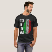 T-shirt Fingerprint DNA Biometry Mexican Flag Mexico (Devant entier)