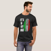 T-shirt Fingerprint DNA Biometry Mexican Flag Mexico   (Devant entier)