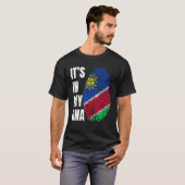 T-shirt Fingerprint DNA Biometry Namibia Flag (Devant entier)
