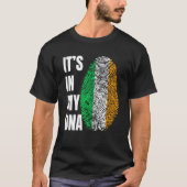 T-shirt Fingerprint DNA St Patrick's Day Irish Flag Irelan (Devant)