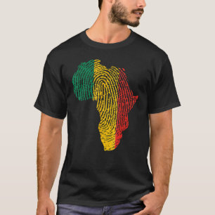 T-shirt Fingerprint Mois de l'histoire des Noirs Afro Fier