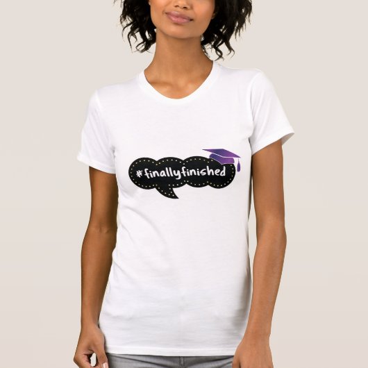 T-shirt Fini Graduation Purple bulle (Devant)