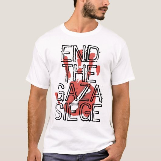 T-shirt Finissez le siège de Gaza (Devant)