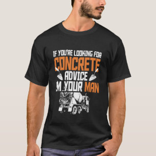 T-shirt Finition de béton Pun & Ouvrier de construction de