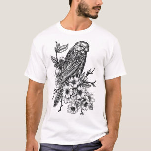 T-shirt Finition sur branche cerise