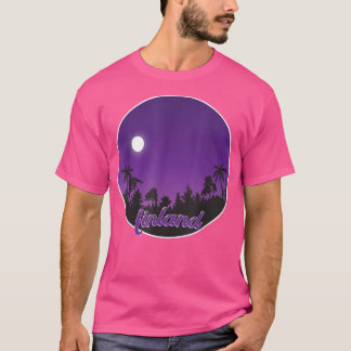 T-shirt finland By night with Palms