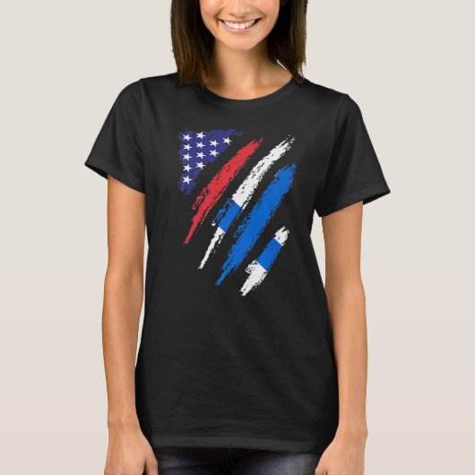 T-shirt Finlande American Grosse Drapeau USA Patriot Herit (Devant)