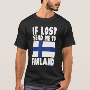 T-shirt Finlande Drapeau Design Si perdu envoyez-moi en Fi