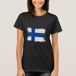 T-shirt Finlande Drapeau Finlandais Vintage Finnois Fierté