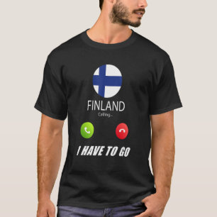 T-shirt Finlande Drapeau Souvenir La Finlande Appelle