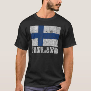 T-shirt Finlande Drapeau Vintage Pays Souvenir