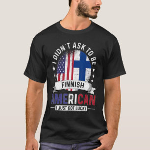 T-shirt Finlande États-Unis Drapeaux Fierté Finlande Fla