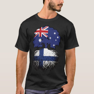 T-shirt Finlande Finlande Australie Australie racine d'arb
