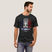 T-shirt Finlande Finlande Français France Arbre Drapeau (Devant entier)