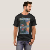 T-shirt Finlande Lake Travel Art Vintage (Devant entier)