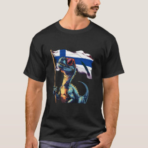 T-shirt Finlande T-Rex Dino Racines Finlandaises Fierté Fi