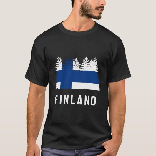 T-shirt Finnish Forest Flag Finland (Devant)