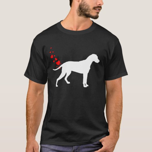 T-shirt Finnish Hound Valentines Day Owner Heart Dog Farts (Devant)