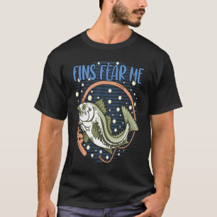 T-shirt Fins Fear Me mèmes Chasse Trending Chasseur Pêche