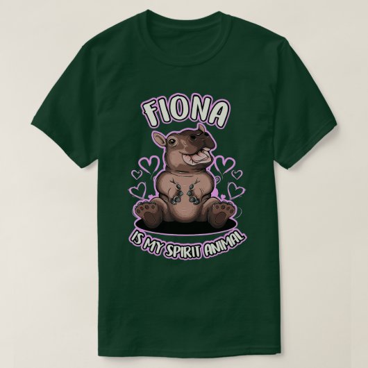 T-shirt Fiona L'Esprit Hippo Animal TeamFiona Baby Hippo (Design devant)